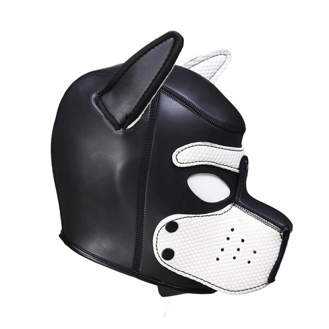 Colored Puppy Play Mask (8 Colors) - White Mens - color mask, dog, dog ears, masks