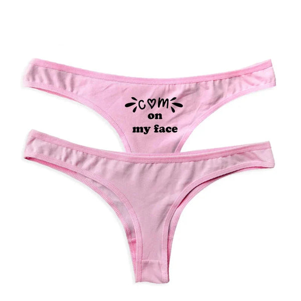 Come On My Face Thong - panties, thong, underwear, undies