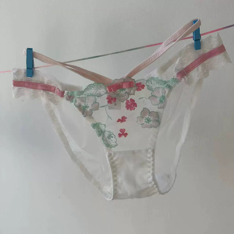 Cottage Vintage Lingerie Set Bra and Panty Floral