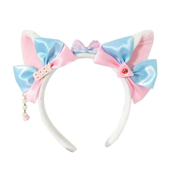 Cotton Candy Ears - Cat - fairy kei, hair accessories, harajuku, headband, headbands