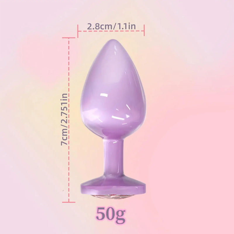 Cotton Candy Swirl Pink Heart Shaped Butt Plug
