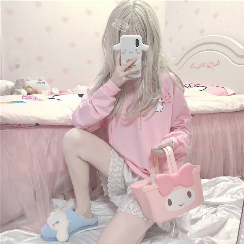 Cozy Pink My Melody Hoodie Sweatshirt Sweater Kawaii Fashion Sanrio ...