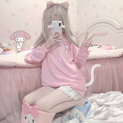 Cozy Melody Hoodie - S - bunny, bunny rabbit, clothes, clothing, fairy kei