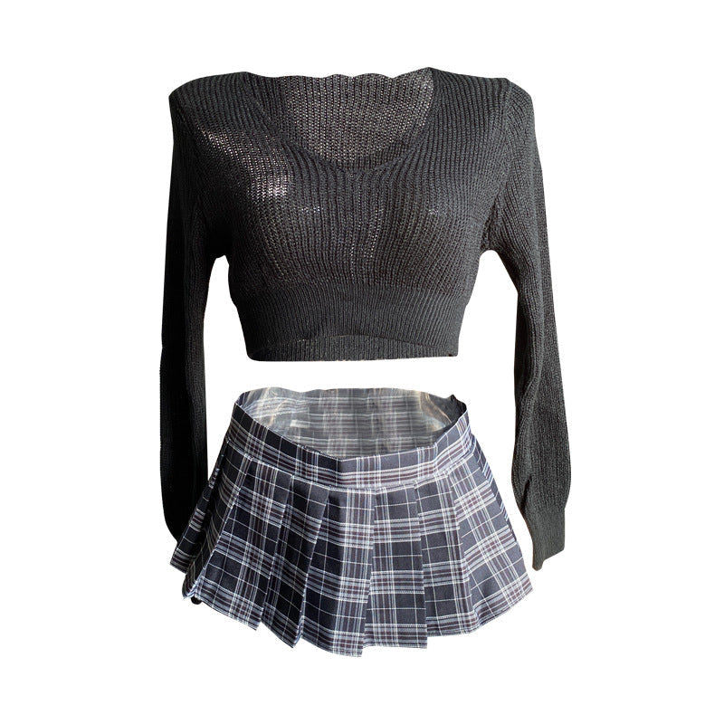 Cozy Micro School Girl Skirt Outfit Sets Cosplay Costume