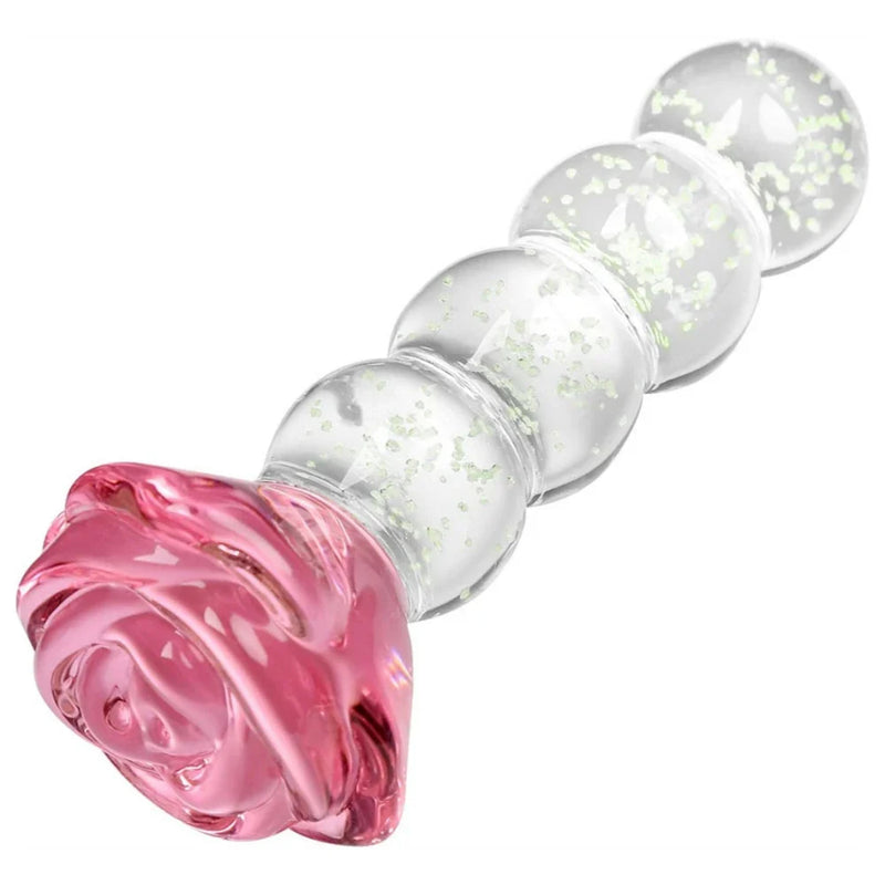 Crystal Glass Glow In The Dark Rose Plug