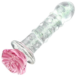 Crystal Glass Glow In The Dark Rose Plug