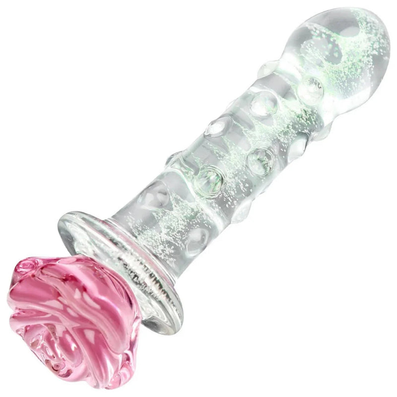 Crystal Glass Glow In The Dark Rose Plug