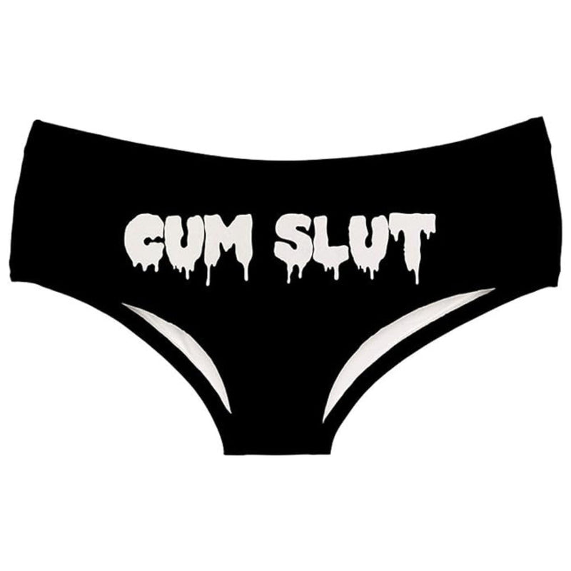 Cumslut Undies - S - black underwear, cum, cum slut, fetish, intimates