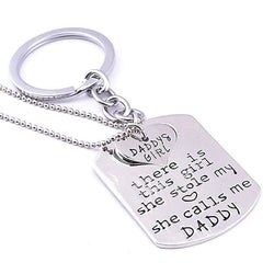 Daddy’s Girl Keychain & Necklace Set - daddy’s baby, daddys girl, jewelry, key chain,