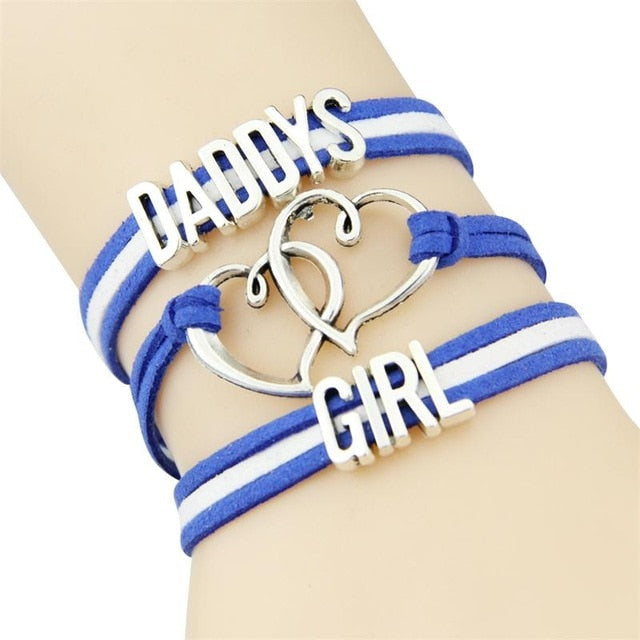 Daddy’s Girl Wrap Bracelet - Blue - blue bracelet, come here daddy, cuffs, daddies,