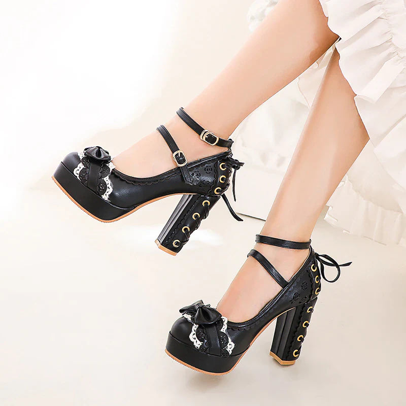 Delicate Princess Heels - buckes, cat lolita, corset, corsets, corsetted