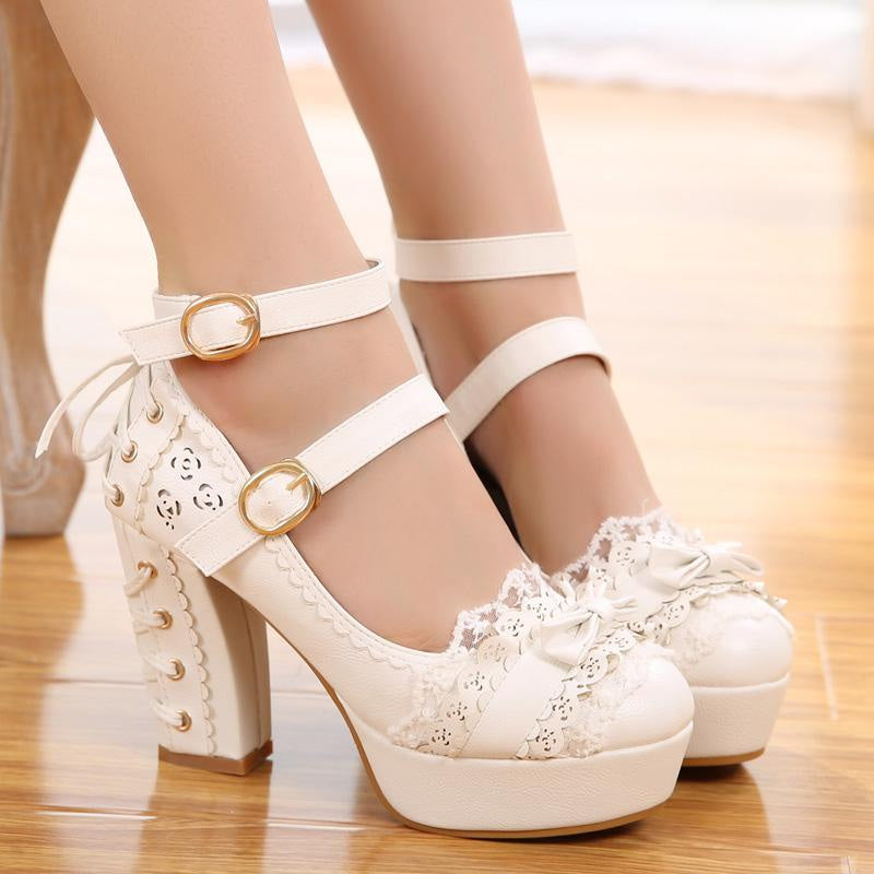 Delicate Princess Heels - buckes, cat lolita, corset, corsets, corsetted