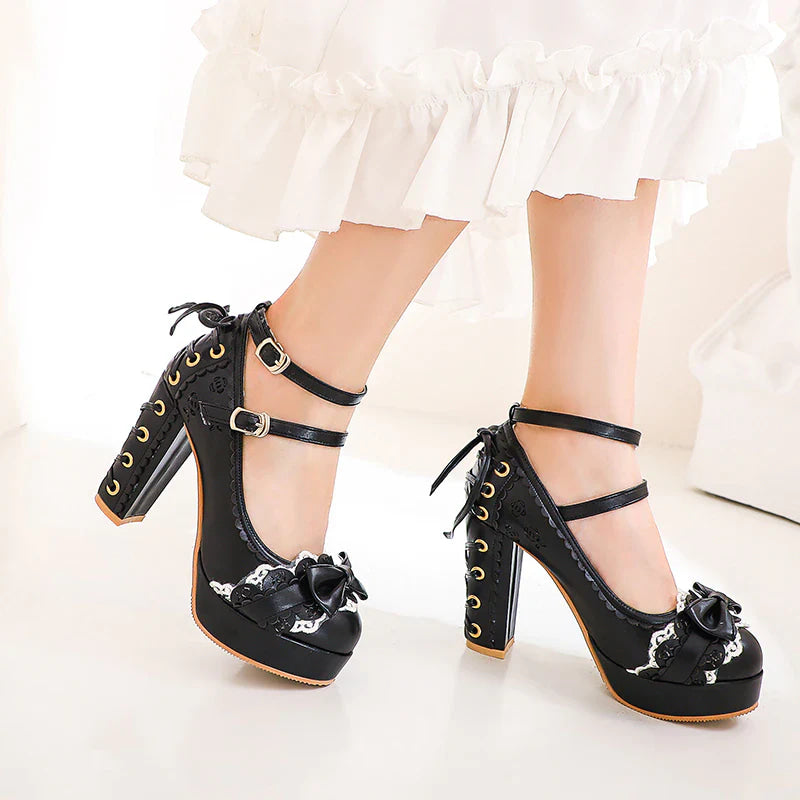 Delicate Princess Heels - buckes, cat lolita, corset, corsets, corsetted