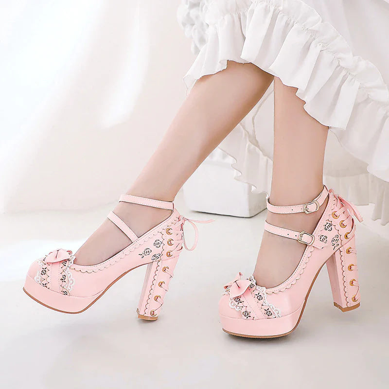 Delicate Princess Heels - buckes, cat lolita, corset, corsets, corsetted