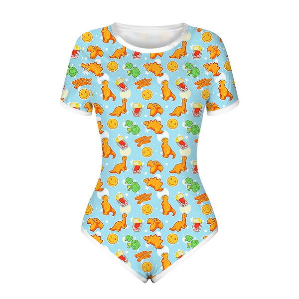 Chicken Dinosaur Nugget Adult Onesie Dino Bodysuit – DDLG Playground