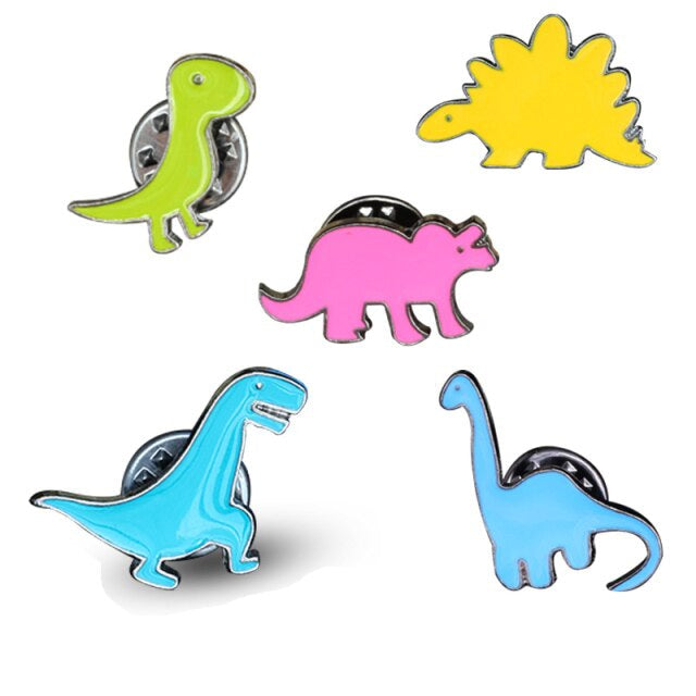 Dinosaur Enamel Pins - brooch, brooches, dinosaur enamel pins, dinosaurs