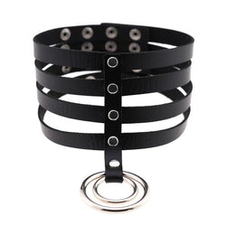 Elongated Collar - Black - choker, chokers, collar, collared, collars