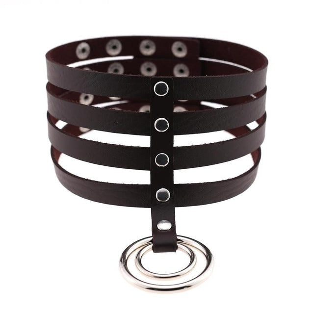 Elongated Collar - Coffee - choker, chokers, collar, collared, collars