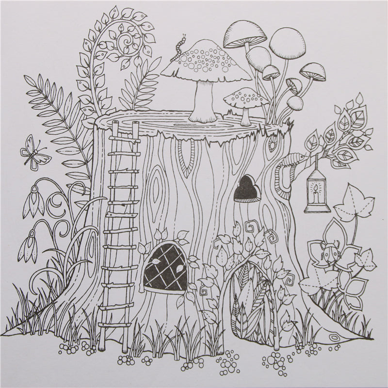 Enchanted Forest Coloring Book - books, coloring, coloring enchanted forest, forest