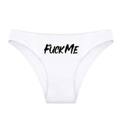 F*ck Me Undies - White / M - boy, fuck me, little panties, underwear