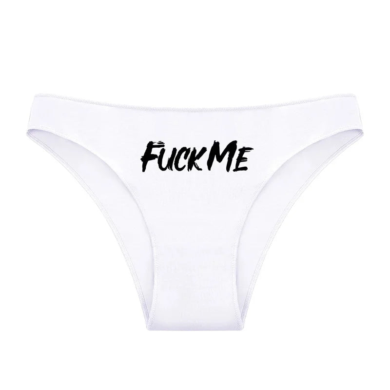 F*ck Me Undies - White / M - boy, fuck me, little panties, underwear