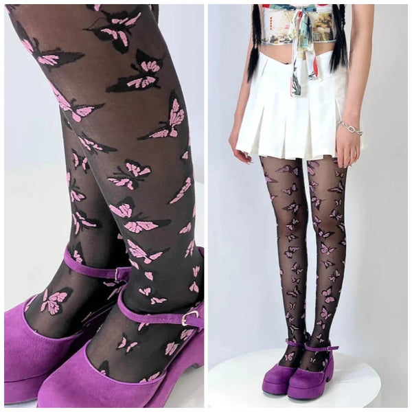 Fairy Flutter Tights - fairycore, leggings, little space, nylons, panty hose