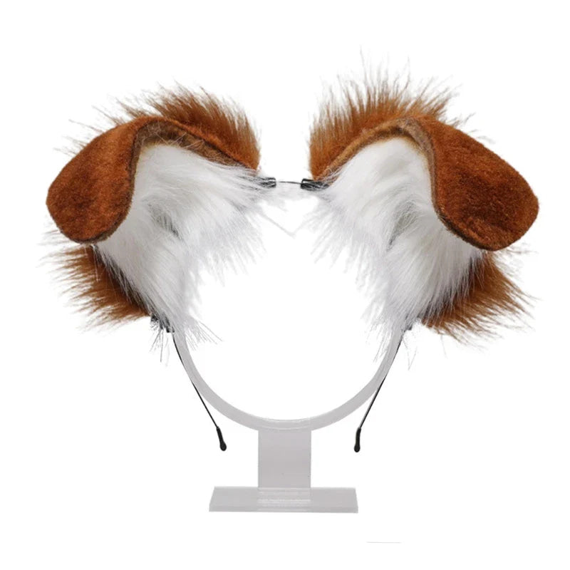 Floppy Puppy Ear Headband - Brown - fuzzy, headband, headbands, pupper, puppers