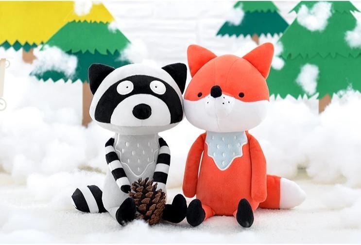 Fox & Raccoon Plushies - autumn, fall, fox, foxes, foxy