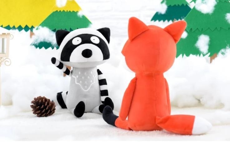 Fox & Raccoon Plushies - autumn, fall, fox, foxes, foxy