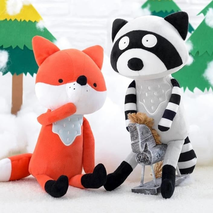 Fox & Raccoon Plushies - Set of Both (Save $10) - autumn, fall, fox, foxes, foxy