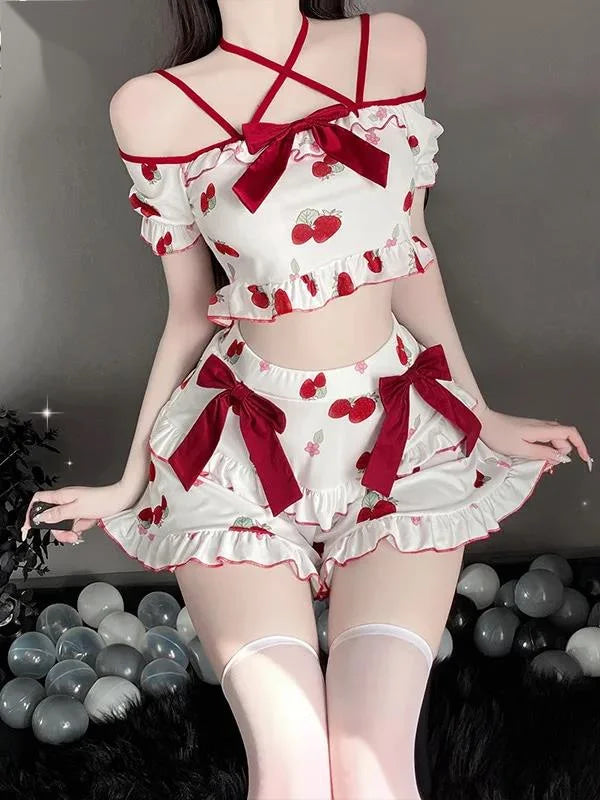 Fresh Berry Lingerie Set - berries, berry, briefs, cosplay, fruit