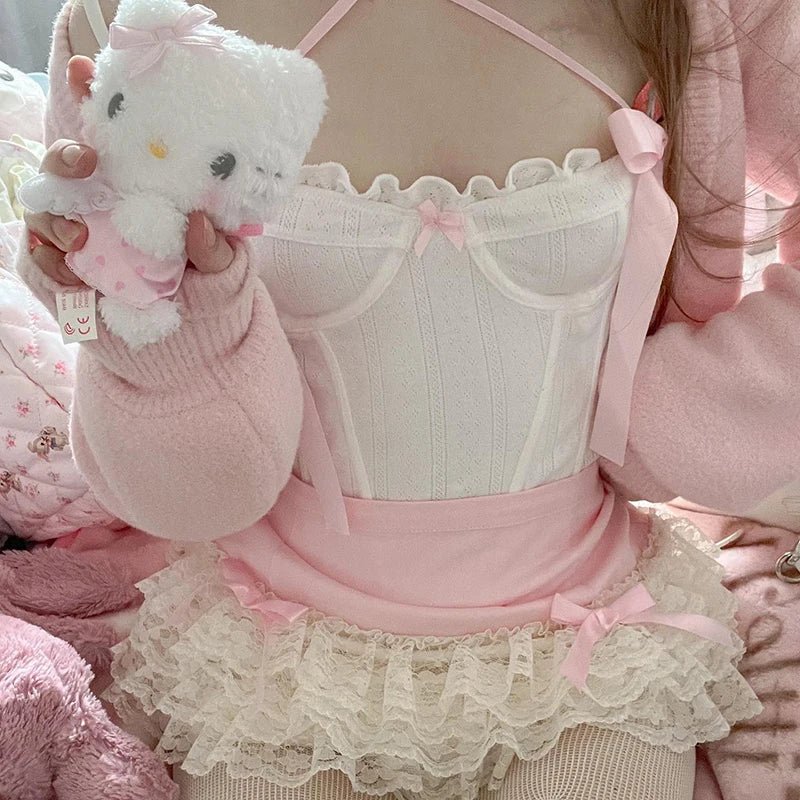 Frilly Princess Micro Skirt - dollette, frills, kawaii, lace, mini skirt