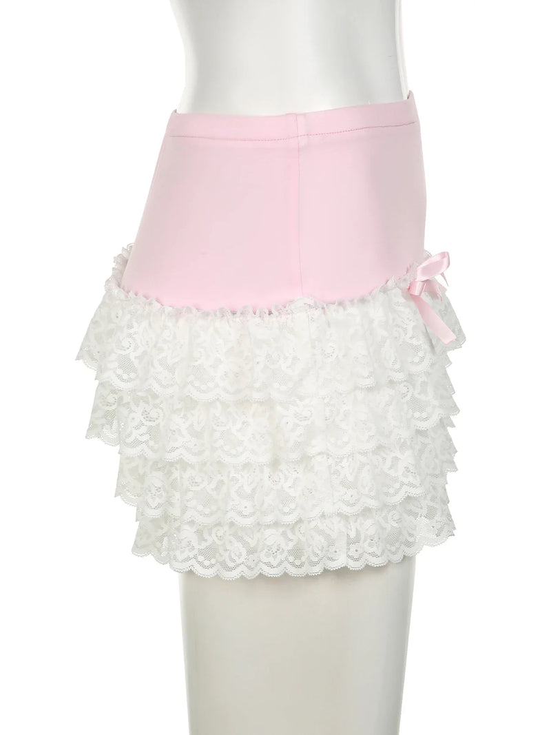 Frilly Princess Micro Skirt - dollette, frills, kawaii, lace, mini skirt