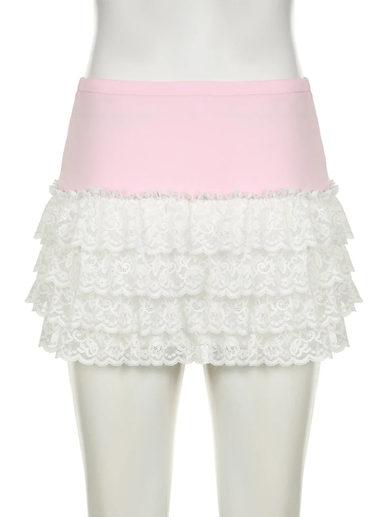 Frilly Princess Micro Skirt - dollette, frills, kawaii, lace, mini skirt