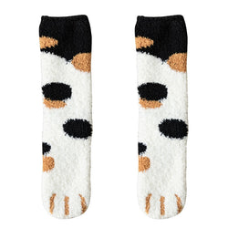 Fuzzy neko paw socks - cats - fuzzy - neko - paw print - paws