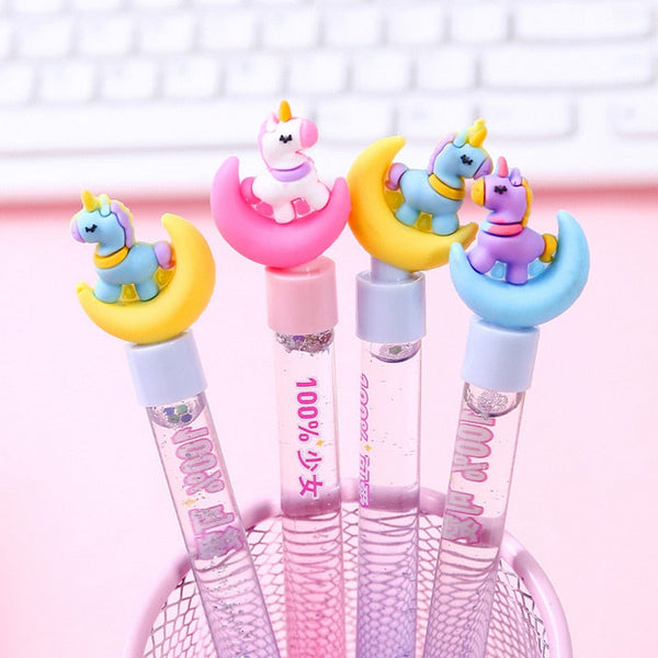 Glitter Milk Pastel Gel Pens Unicorn Kawaii Fairy Kei Stationary