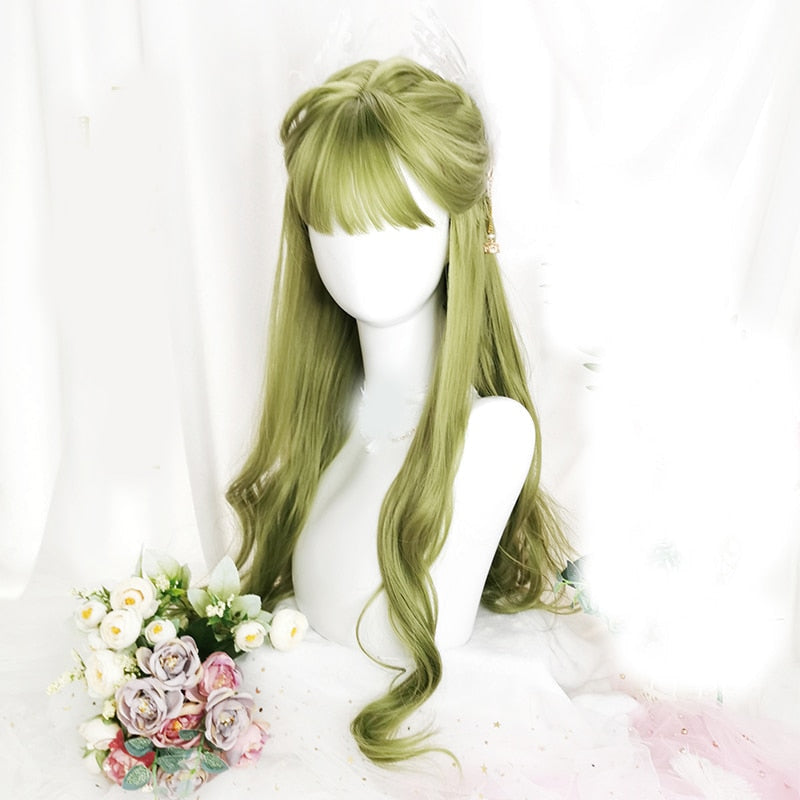 Green Lolita Wig - cosplay, cosplay wigs, costume, green wig, kanekalon