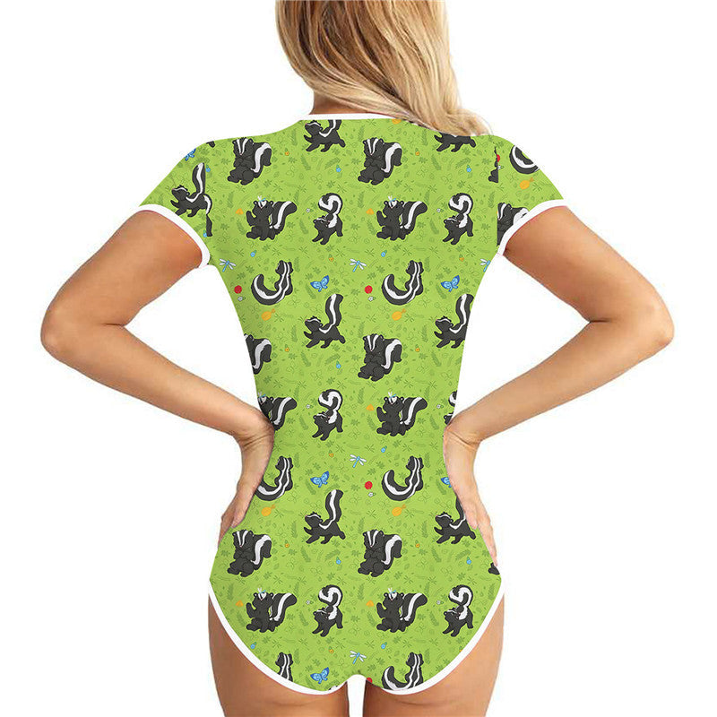 Green Skunk Onesie - bodysuit, bodysuits, jumpsuit, jumpsuits, onesies