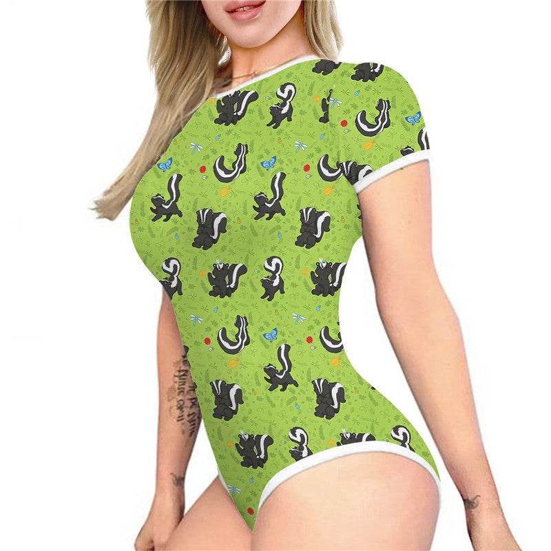 Green Skunk Onesie - bodysuit, bodysuits, jumpsuit, jumpsuits, onesies