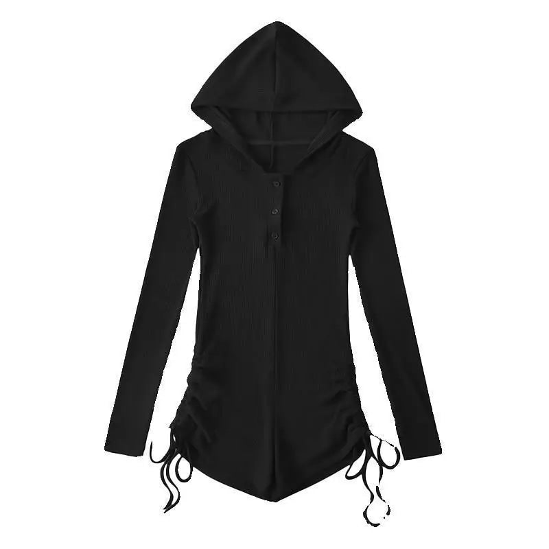 Grunge Wasteland Hooded Onesie Bodysuit Bohemian