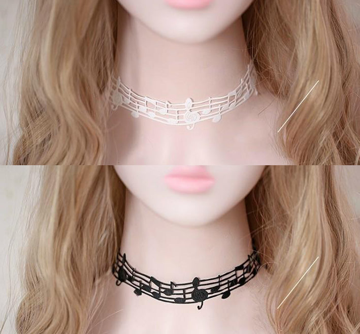 Kawaii Musical Princess Music Notes Collar Necklace