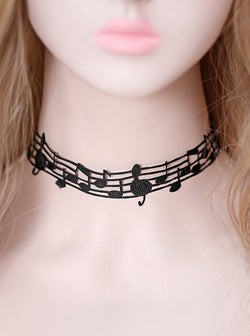 Kawaii Musical Princess Music Notes Collar Necklace