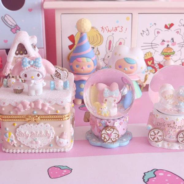 Kawaii Trinket Boxes & Snowglobes - decor, decorations, fairy kei, home kiki and lala