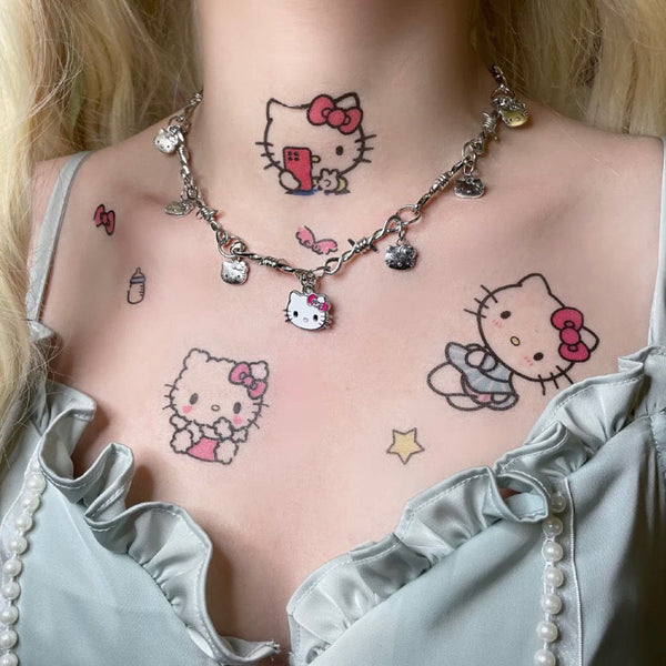 Kitty Cat Temporary Tattoo Pack - hello kitty, ink, inked, kawaii, sanrio