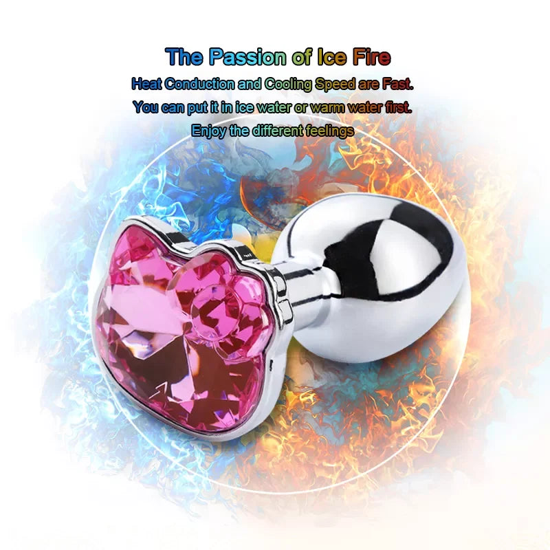 Pink Jewelled Kitty Cat Neko Butt Plugs DDLG Playground Pink Jewelled Kitty Cat Neko Butt Plugs DDLG Playground