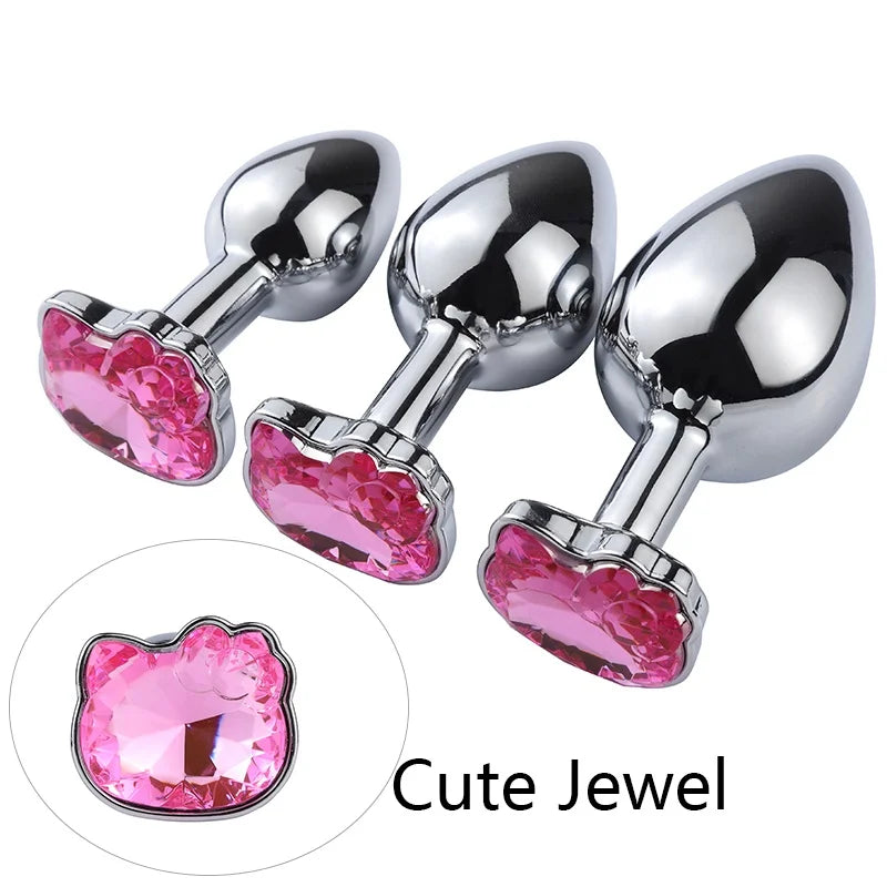 Pink Jewelled Kitty Cat Neko Butt Plugs DDLG Playground Pink Jewelled Kitty Cat Neko Butt Plugs DDLG Playground