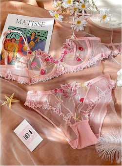Little Cherry Lingerie Set Panties Bra Ruffles Lace DDLG Playground Little Cherry Lingerie Set Panties Bra Ruffles Lace DDLG Playground