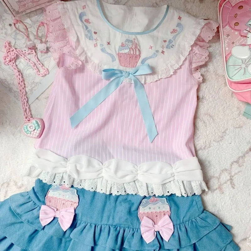 Little Cupcake Princess T-Shirt Top Cute Fairy Kei