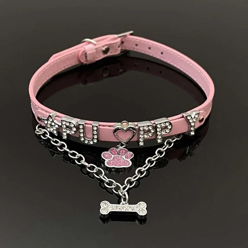 Little Puppy Collar - choker, chokers, collared, collars, necklace