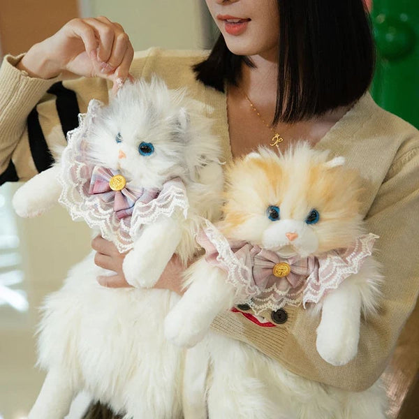 Luxury Simulated Kitten Cat Plush Backpack Bag